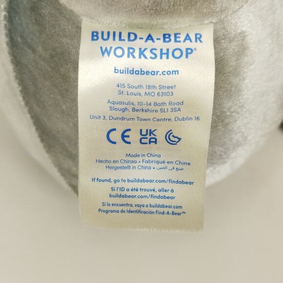 Build A Bear BAB Toothy Shark Plush 2023 Gray Stuffed Animal Great White Toy - Picture 8 of 13